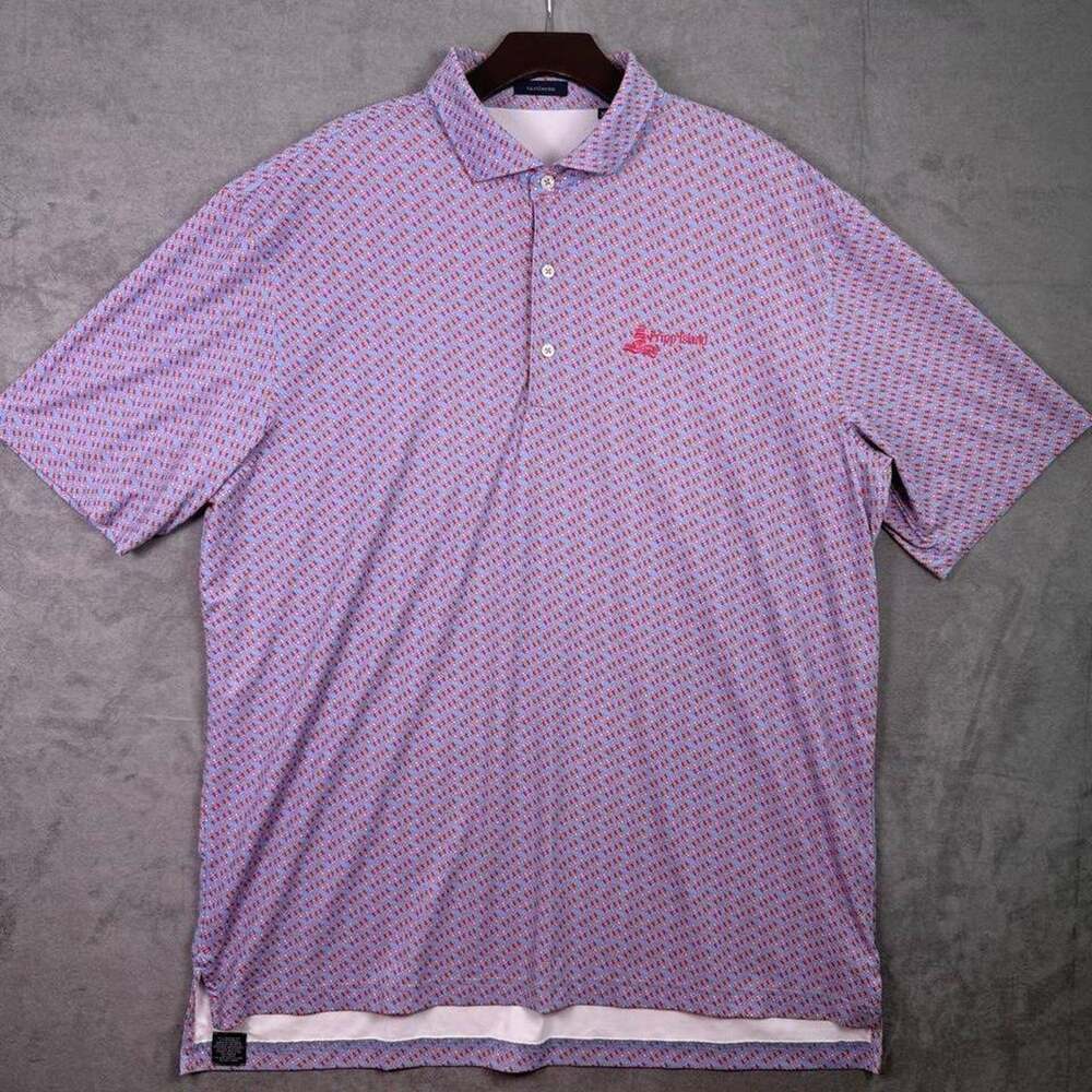 Turtleson golf polo size XL. AOP Fripp island resort golf course Turtle floaties